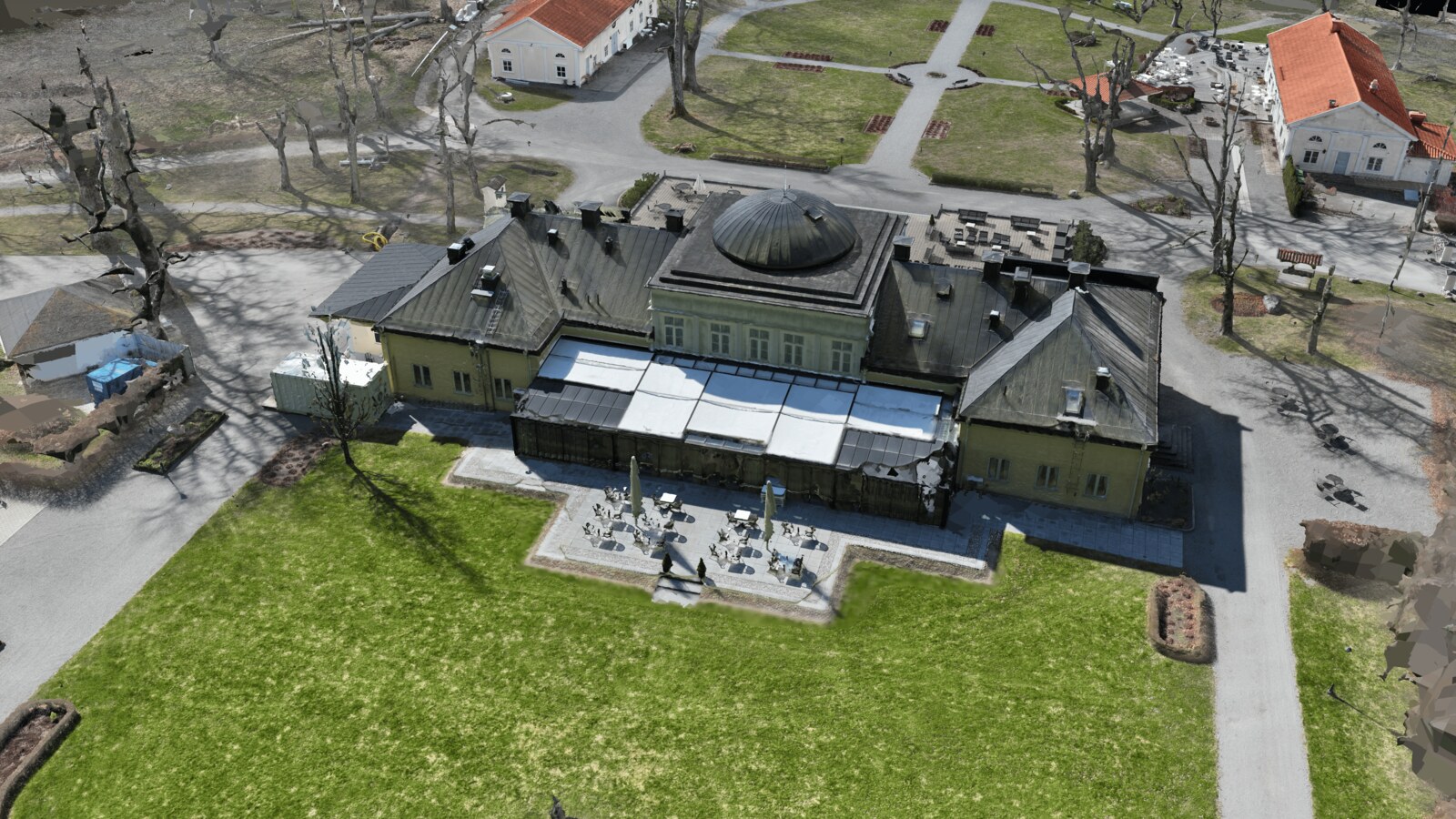 Aerial reconstruction of Gränsö Castle