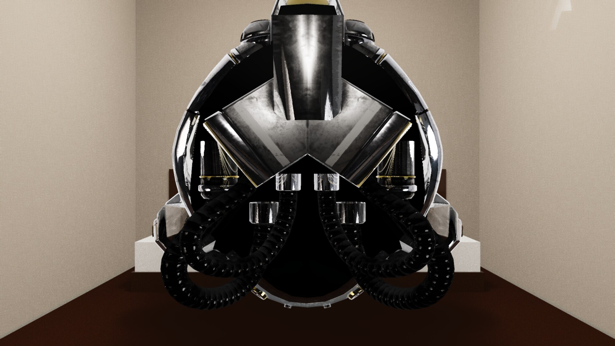 Ohao Engine — PBR helmet render with image-based lighting