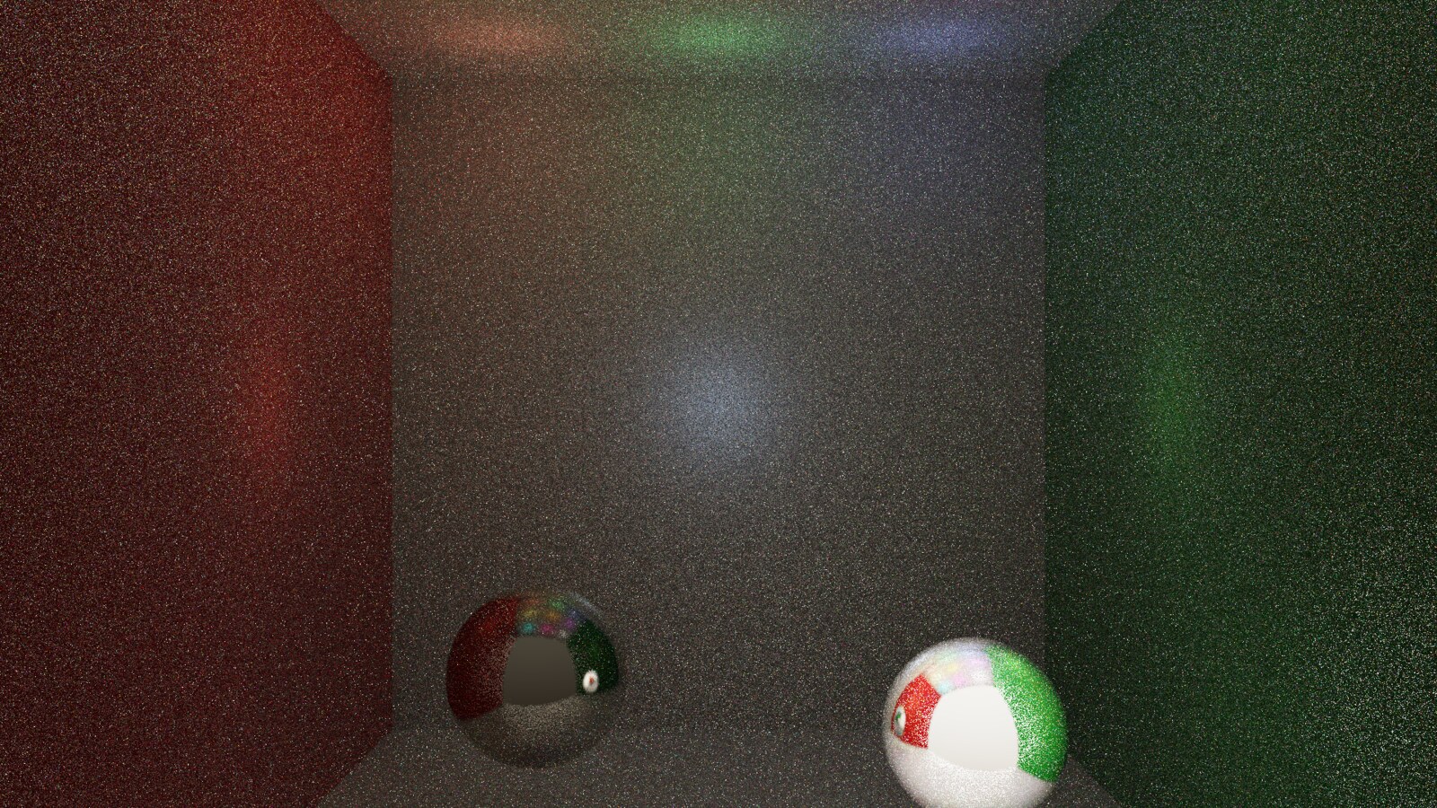 Cornell box, multi-light scene rendered with multiple importance sampling