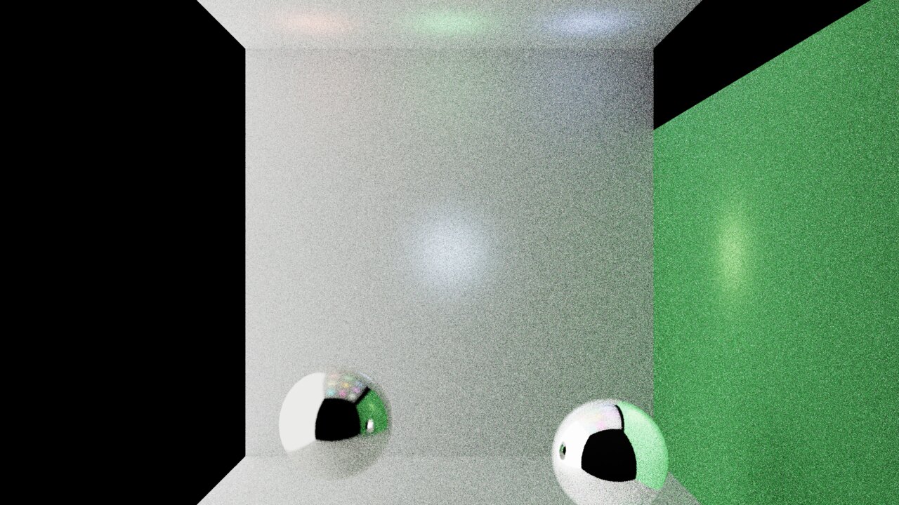 Direct illumination at 1 spp with ReSTIR — usable signal at the same sample count