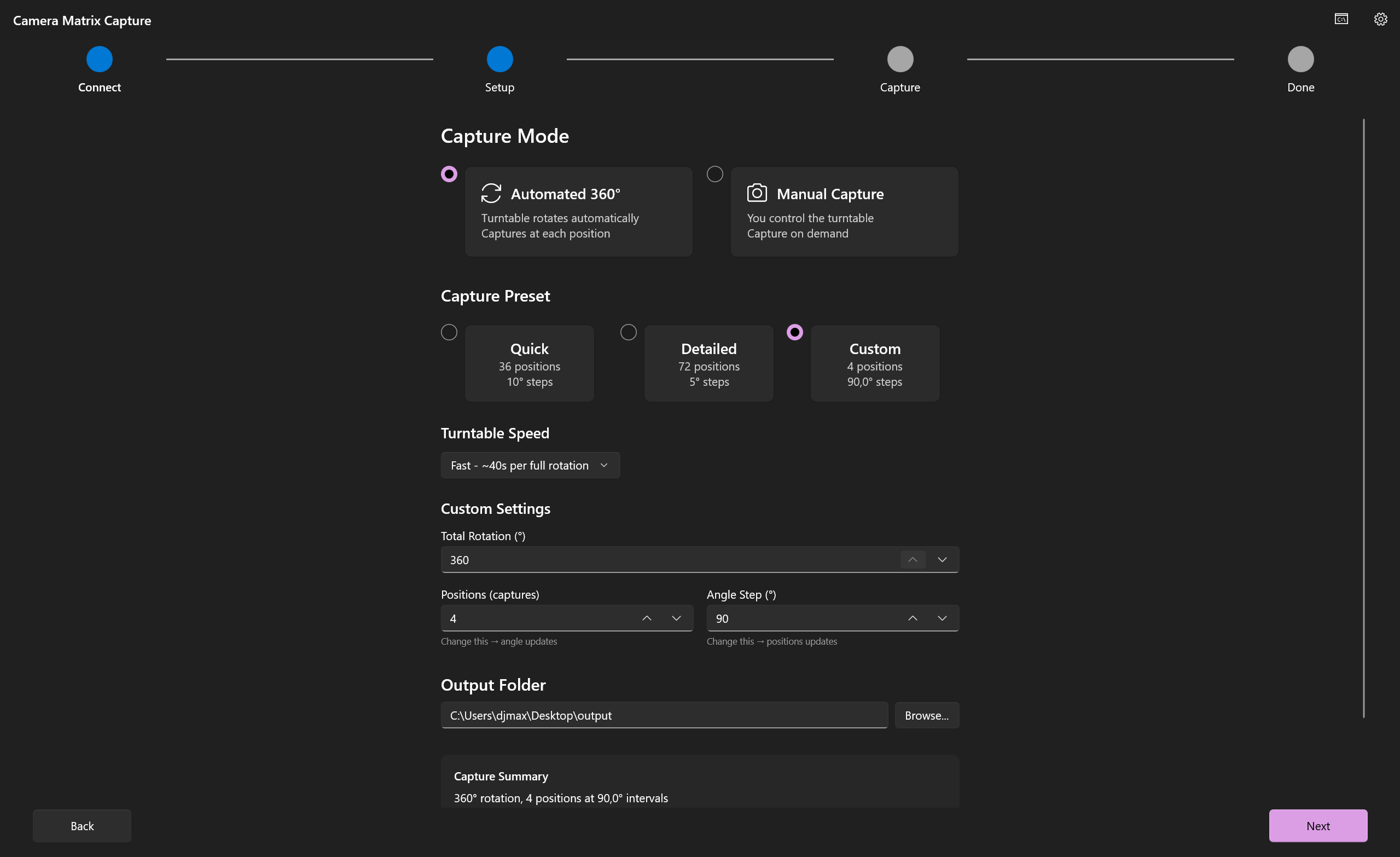 Software setup
